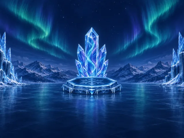 The glowing Mystery Crystal in Hexfrost
